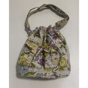 Retired Vera‎ Bradley Tote Bag Floral Watercolor Purple Gray Quilted Purse CLEAN
